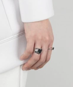 [NONENON] Seasonless BLACK LOVE RNG SILVER925 (DOODLE)