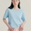 [BENSIMON] Summer 22 JACQUARD HALF SLEEVE - MINT Best Sellers