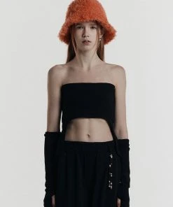 [MEENDERI] SS 22 MEENDERI RIBBED TOP - BLACK