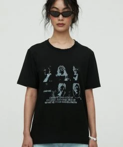 [NACHE] Summer 22 DAMAGE MONTAGE T-SHIRT (UNISEX)-BLACK