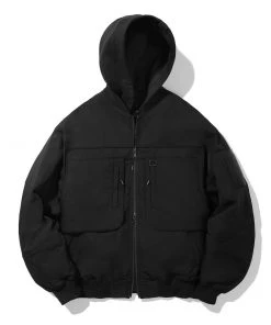 Best Sellers [CODEGRAPHY] SS 22 2-WAY Utility Hood MA-1 Jacket_BLACK