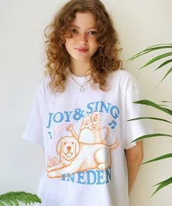 Best Sellers [GOCORI] Summer 22 JOY&SING T-SHIRTS / ORANGE
