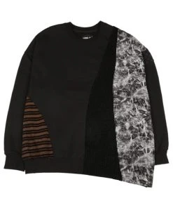 [AJO BY AJO] FW 21 Mixed Fabrics Sweatshirt [Black]