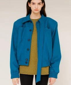 [ANOTHER YOUTH] SS 22 Unbalance Wool Jacket - Blue