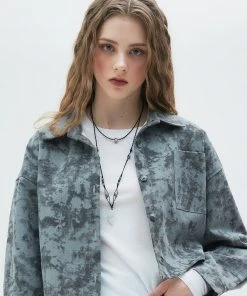 Best Sellers [LUV IS TRUE] SS 22 CROP JACKET(CHARCOAL)