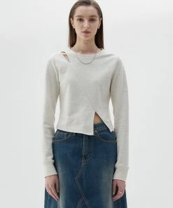 [LARTIGENT] SS 22 CUTTING TOP(OATMEAL)