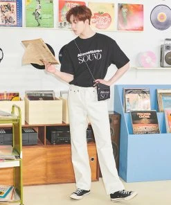 [ALMOSTBLUE] Seasonless SOUND LOGO SACOCHE BAG