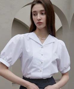[JOORTI] SS 22 J967 Cotton Collar Shirt (white)