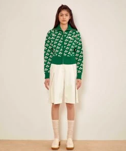 [SPARKLING PIECE] SS 22 CLOVER ZIP-UP CARDIGAN Best Sellers