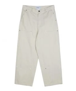[MADMARS] SS 22 Rivet Double Knee Pants Cream