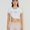 [OOD ONE OUT] SS 22 Slit Pintuck Crop T-shirts_White