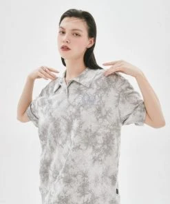 [NASTY FANCY CLUB] SS 22 COZY TERRY COLLAR TEE (LIGHT GRAY)_F22QB433