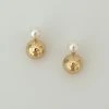 [MIDNIGHT MOMENT] Seasonless Tooball Pearl Earring - Gold