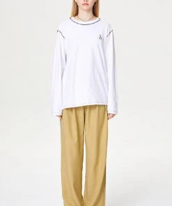 [OUTXO] Summer 22 JACE LOGO LONG-SLEEVE WHITE Best Sellers