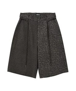 [AJO BY AJO] SS 22 Twofold Leopard Shorts [Charcoal] Best Sellers