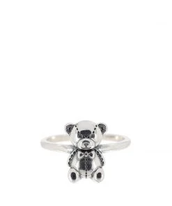 Best Sellers [STEEL EDITION] Seasonless Ribbon Teddy Bear Silver Ring(Silver925)