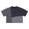 Best Sellers [AJO BY AJO] SS 22 Stripe Mixed T-Shirt (Navy)