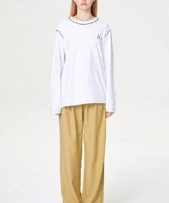 Best Sellers [OUTXO] SS 22 JACE-LOGO-LONG-SLEEVE-WHITE