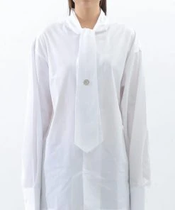 Best Sellers [BASICCOTTON] SS 22 Tie Shirt - WHITE