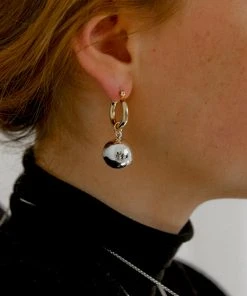 [MIDNIGHT MOMENT] Seasonless Sphere Hoop Earring - Mix