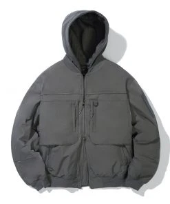 Best Sellers [CODEGRAPHY] SS 22 2-WAY Utility Hood MA-1 Jacket_CHARCOAL