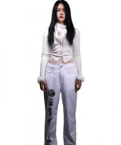 Best Sellers [EONHEY] Seasonless Gleam Fur Cardigan (white)