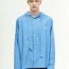 [KEYPU] SS 22 HOOD SCARF SHIRT BLUE