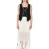 [LECYTO] Summer 22 TASSEL KNIT LONG SKIRT_(WHITE)
