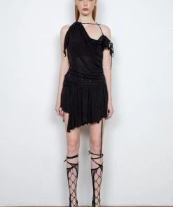 [PAIN OR PLEASURE] Summer 22 PANSY DRESS Black