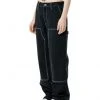 [RUNNING HIGH] SS 22 STITCH POINT COTTON CARPENTER PANTS [ASH BLACK]