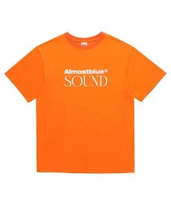 [ALMOSTBLUE] Summer 22 ALMOSTBLUE SOUND LOGO T-SHIRT - ORANGE Best Sellers