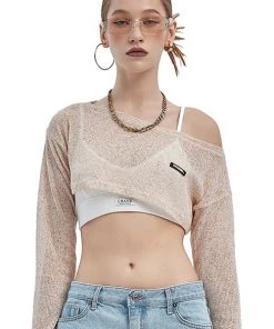 Best Sellers [CRANK] Summer 22 BOATNECK CROP KNITWEAR_BE