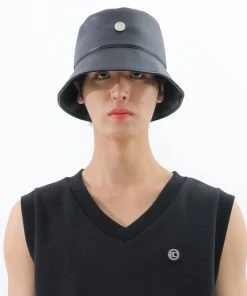 [BASICCOTTON] Seasonless Leather Bucket Hat - BLACK Best Sellers
