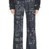 [CRANK] SS 22 NEWSPAPER DENIM PANTS_BK