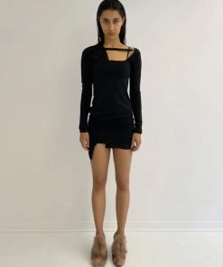 [PARKSSY] Winter 21 Square Line Dress_Black