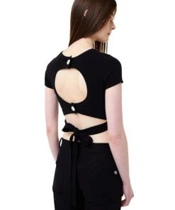 [LO AXUAL] Summer 22 BACK HOLE T SHIRT_BLACK Best Sellers