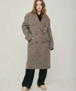 [LARTIGENT] Winter 21 HERRINGBONE DOUBLE COAT(BROWN) Best Sellers