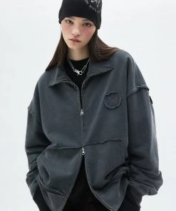 Best Sellers [LUV IS TRUE] SS 22 SET ZIP UP(CHARCOAL)