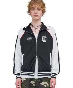 Best Sellers [LECYTO] SS 22 VARSITY TRACKTOP_[BK/WH]