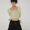 [UGLY SHADOW] FW 21 PEARL BOLERO SET TOP(GREEN) Best Sellers
