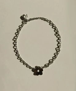 Best Sellers [MIDNIGHT MOMENT] Seasonless Floral Chian Necklace - Slver