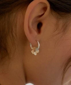 [MIDNIGHT MOMENT] Seasonless Floral Hoop Earring - Mix