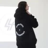 [SEARCH410] SS 22 Athletic Logo Overfit Hoodie Zip-up Black