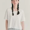 Best Sellers [BENSIMON] Summer 22 JACQUARD HALF SLEEVE - WHITE