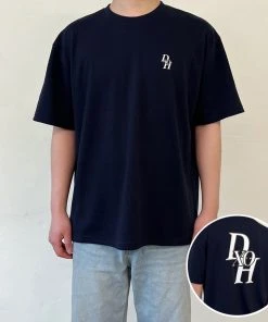 [DXOH] Seasonless BACK STACK LOGO TSHIRT NAVY Best Sellers