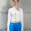 [MEENDERI] Summer 22 RIBBED BOLERO CARDIGAN - WHITE Best Sellers