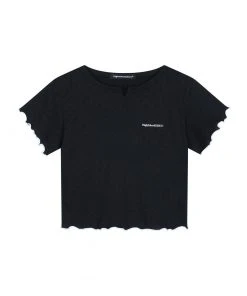 [HIGH SCHOOL DISCO] Summer 22 HEART PUNCHING CROP BLACK Best Sellers