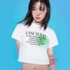 [NASTY FANCY CLUB] Summer 22 AIRBRUSH CROP TEE (WHT-GREEN)_F22QB450 Best Sellers