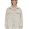 [LECYTO] SS 22 OVERFIT TWEED STUD SHIRTS_[IVORY]