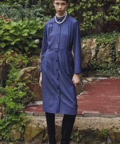 [SORRY TOO MUCH LOVE] FW 21 Jeans Buttondown H Line Dress_Navy Best Sellers